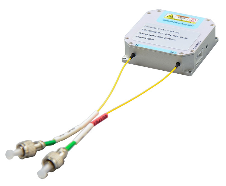 Mini EDFA Module C-Band 17dBm 50mW Erbium-doped Fiber Amplifier Micro type EDFA-C-BA-17-SM-M10/M15-2 45x65x10mm